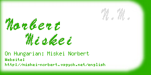 norbert miskei business card